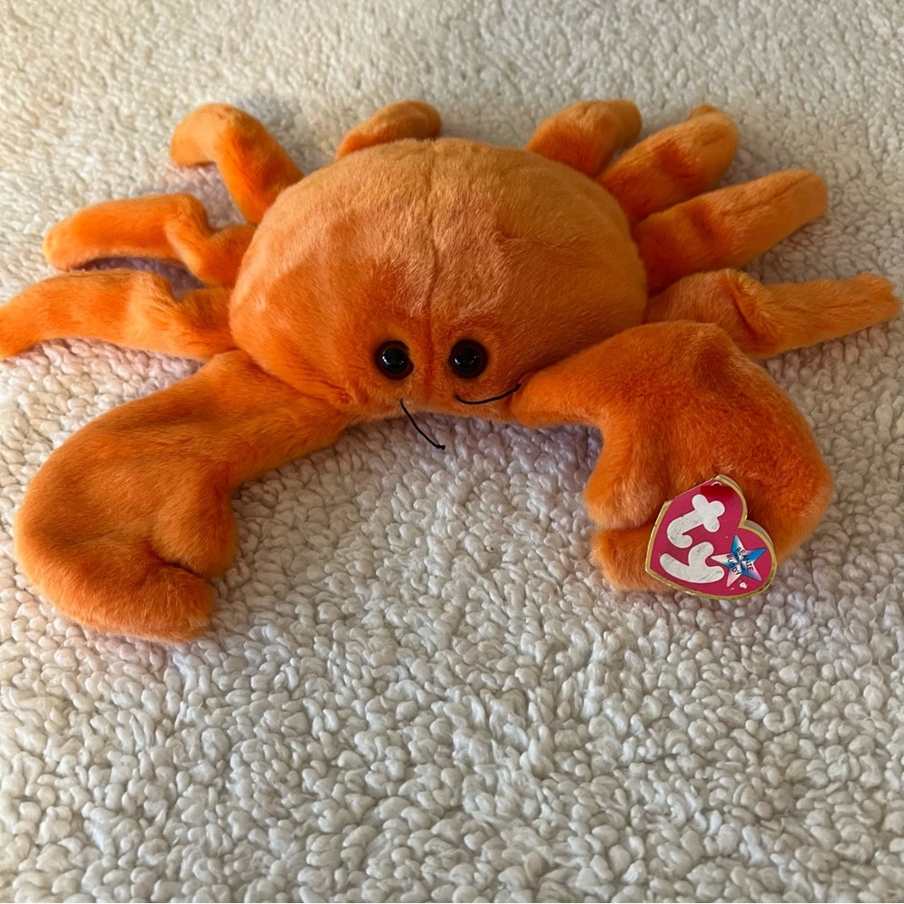 Ty Beanie Buddy Digger the Orange Crab Soft Plush Stuffed Animal Toy